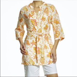 Margaritaville Starfish Shells Belted Tunic NWT